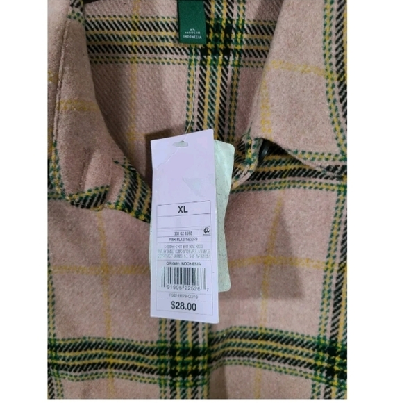 Wild Fable Womens Beige Plaid Long Sleeve Collared jacket - Picture 6 of 6